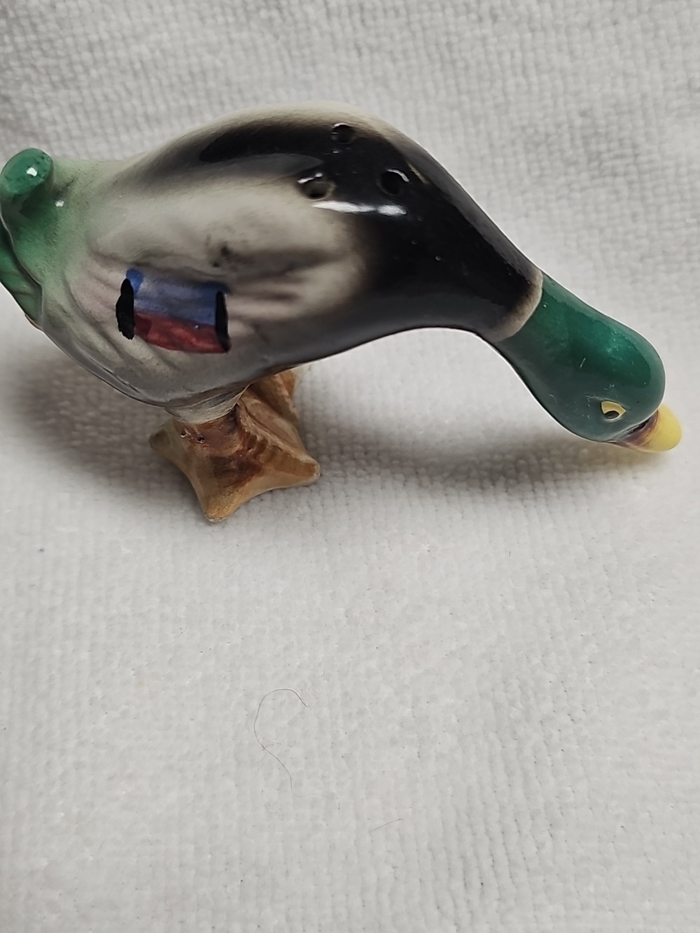 Vintage Ceramic Mallard Duck Salt & Pepper Shakers - Green Head - Picture 4 of 5